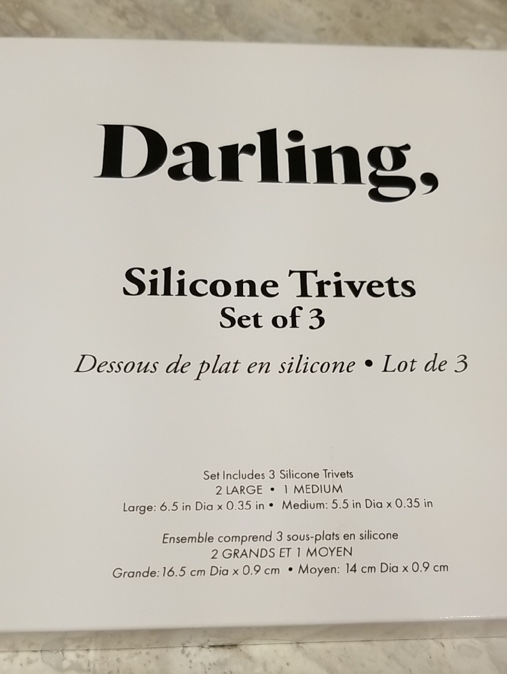 Darling Silicone Trivets Set of 3
